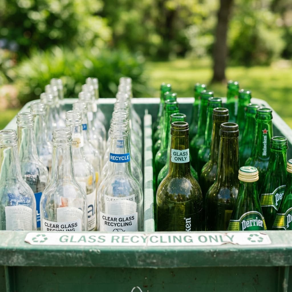 Botol kaca yang siap didaur ulang